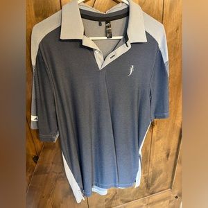 Men’s adidas golf polo size medium, gray and white